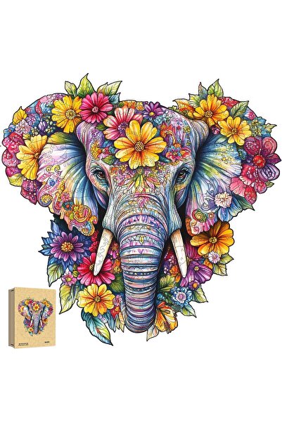 OtherMax Puzzle din lemn pentru copii și adulți 265 de piese Colorate Elefant...