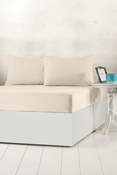 aytunç Lisa Elastic Fitted Cream Color Double Padded Sheet Set