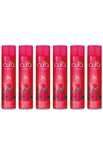 AURA Marketplace Air Freshener Regular - Rose - 300 Ml - Set of 06