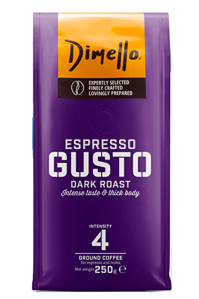 DİMELLO Cafea măcinată, DIMELLO, Gusto, Espresso, Măcinată, 250g