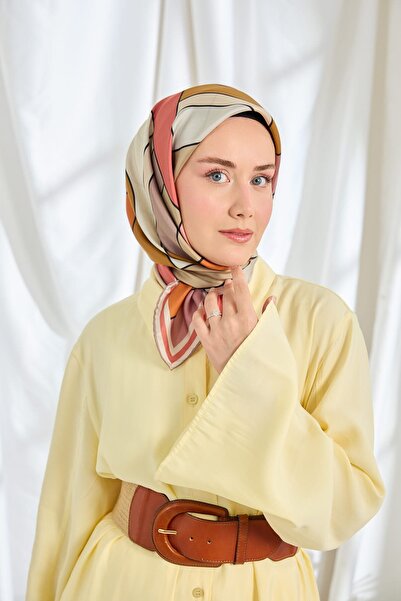 Silk Home Twill Silk Scarf Mid-Century Rosebud