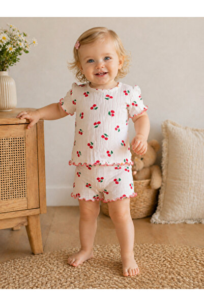 eymwes Baby Girl Toddler Summer Shorts and T-shirt Set