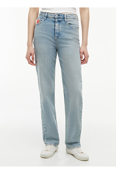 Tommy Jeans Mavi Kadın Slim Straight Denim Pantolon DW0DW230351AB