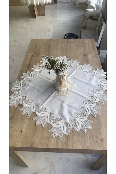 Ceki Home Κάλυμμα τραπεζιού, Κάλυμμα τραπεζιού σαλονιού με γαλλική δαντέλα, τ...