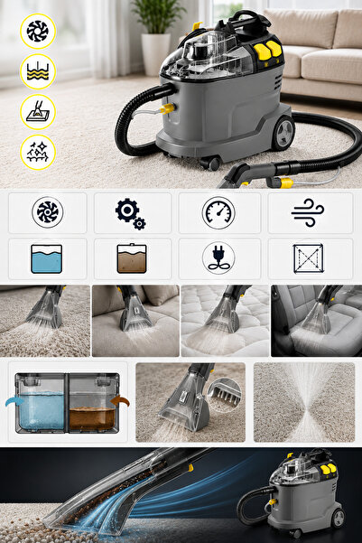 Karcher Puzzi 8/1 Koltuk Yıkama Makinesi Gri