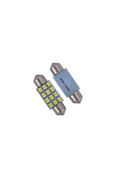 OEM Set Becuri LED Auto, Soclu Sofit 39mm, 12 SMD 1210, 12V, 6000K, Alb