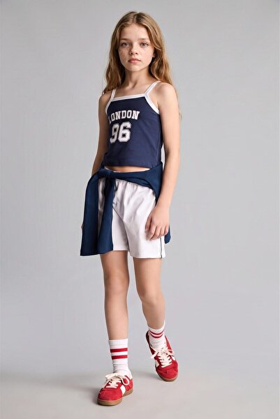 DeFacto Printed Strappy Crop Top and Shorts 2-Piece Set for Girls I6296A826Hs
