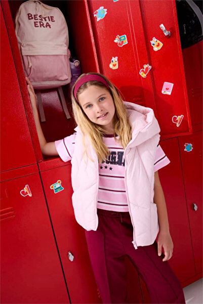 DeFacto Water Repellent Pink Girls' Vest G9204A8/Pn38