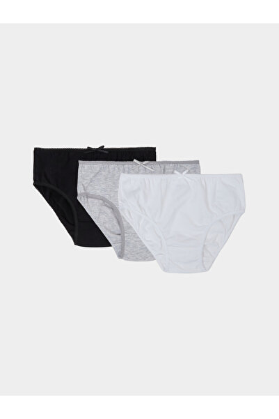 Styli Girls Pack of 3 - Cotton Blend Briefs with Bow Detail