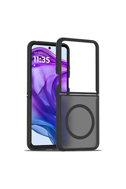 Choice59 Motorola Razr 50 Ultra black Luxury Matte Magnetic Charge Phone Case...