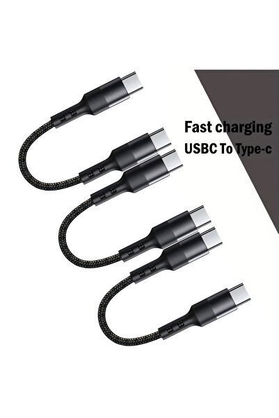 choice2 0.5m 3pcs black NNBILI 3pcs Fast Charging Type C to Type C Cable 60W ...