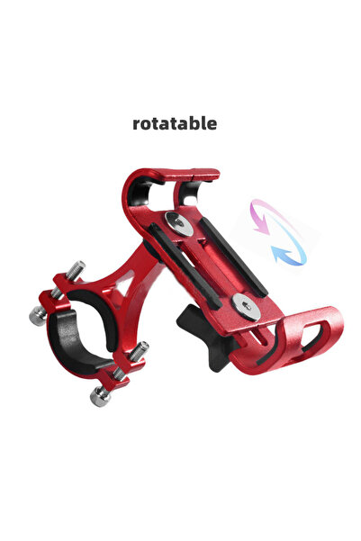 Choice5 Red 360 Rotation 360° Rotate Metal Motorcycle Bike Phone Holder Anti-...