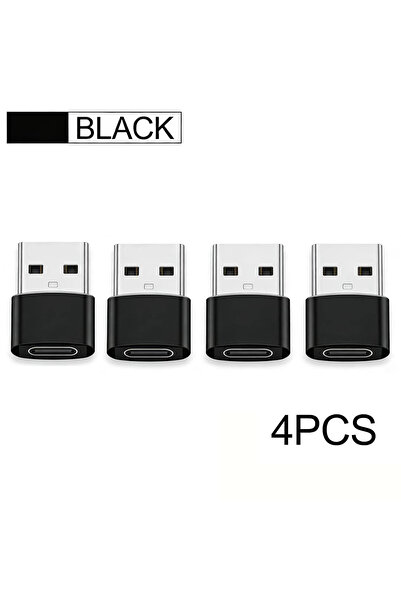 choice2 4pcs black 4pcs OTG USB to USB C Adapters Durable Metallic Build Univ...