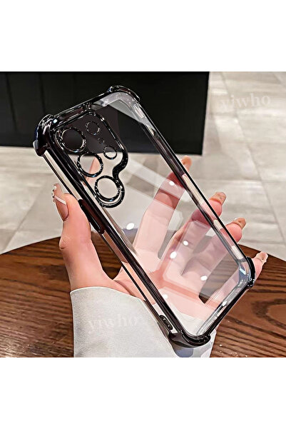 Choice6 Galaxy S26+ Transparent Black Phone Case for S26 Ultra Plus S25 S24 S...