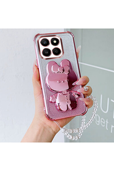 Choice19 Honor 400 Smart 5G Case & Strap Pink Luxury Shockproof Phone Case wi...