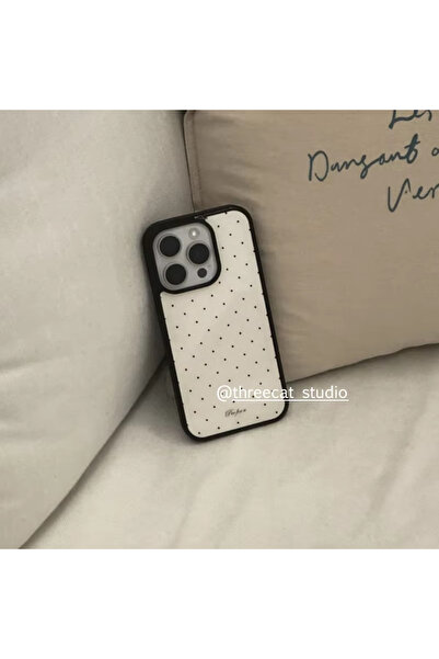 Choice10 iPhone 13 only phone case Korean Ins Sweet Girl Black Wave Dot Creat...
