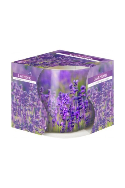 LCA Set 3 x Lumanare Parfumata in Pahar Imprimat, Lavanda, 22 Ore
