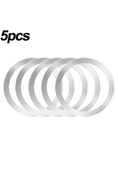 Choice8 Silver-A 5Pcs Stainless Steel Universal Magnetic Metal Plate Ring For...