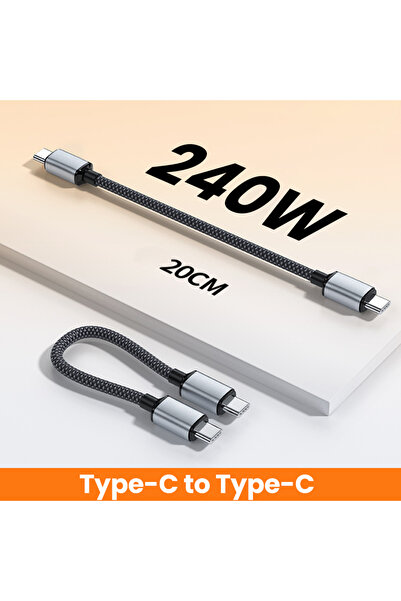Choice1 0.23M C-C 0.2M 240W USB C to Type C Fast Charging Data Cord Short Cab...