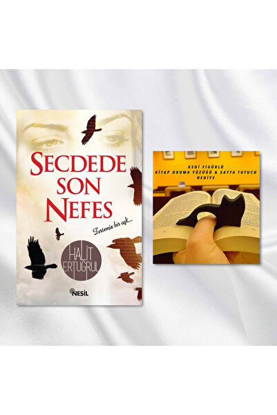 Nesil Yayınları SECDEDE SON NEFES / KEDİ FİGÜRLÜ KİTAP OKUMA YÜZÜĞÜ & SAYFA T...