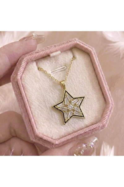 Heda Jewelry قلادة على شكل نجمة - قلادة نسائية بتصميم نجمة من الفولاذ