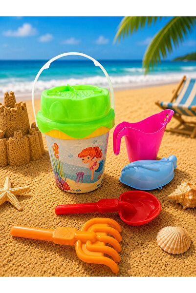 MUBX Large Size Beach Sea Bucket Castle Play Set 5 Piece Luxury Bucket Set