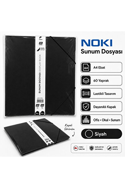 Noki A4 Lastikli Sunum Dosyası 60 Yaprak Display Book