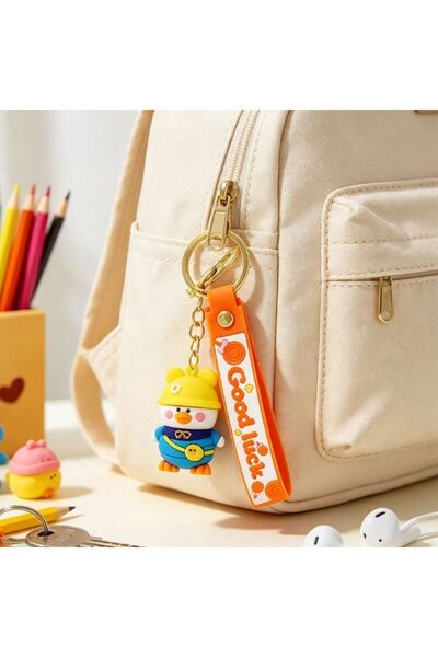 idei Breloc figurină rață drăguță din silicon, lungime 12 cm, accesoriu pentr...