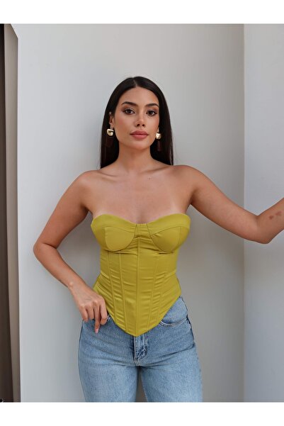 ESRAHELVACI Satin Corset Blouse