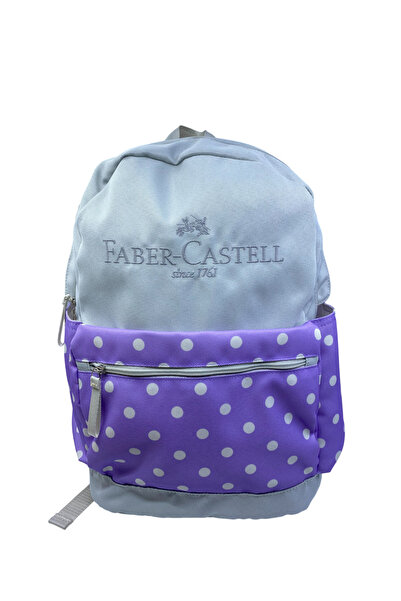 Faber Castell FABER-CASTELL POLLY PUANTİYE DESENLİ MOR SIRT ÇANTASI