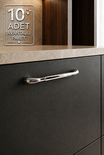 zerafev Verona 160 mm Chrome - Zamak Furniture Handle – Cabinet and Drawer Ha...
