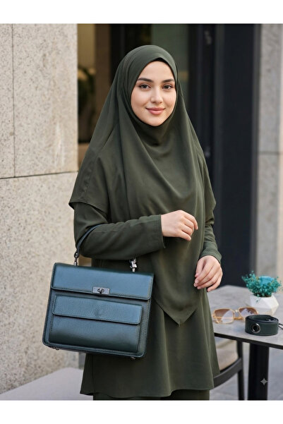 valentina victoria Valvi̇c Genuine Leather Medium Size Women's Bag with Pockets.