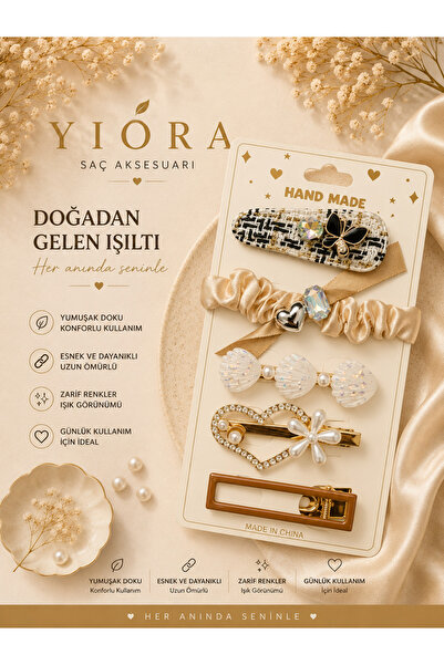 yiora Buckle Set Consisting of 5 Rubber Buckles and Side Buckles (1 Rubber Bu...