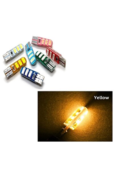 ( 4 X ADET ) 1 SET T10 LED DİPSİZ AMPUL YELLOW BIG LED I VERSIYON SERİ SARI