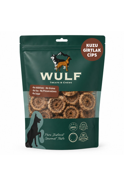 Kuzu Gırtlak Cips %100 Doğal Köpek Eğitim Maması 100 gram
