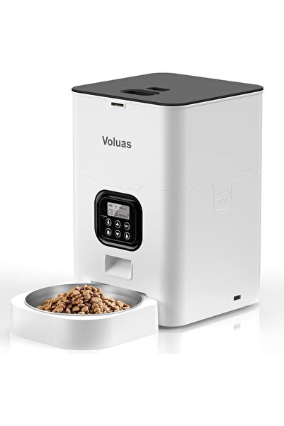 VOLUAS Automatic Pet Feeders for Cats and Dogs, Dry Food Dispenser with Desic...