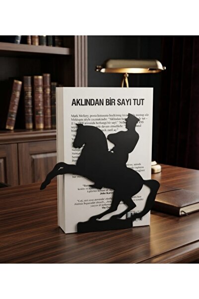 MENTRA CONSEPT Metal kitap tutucu, modern kitap stoperi Atatürk, ev ofis özel...