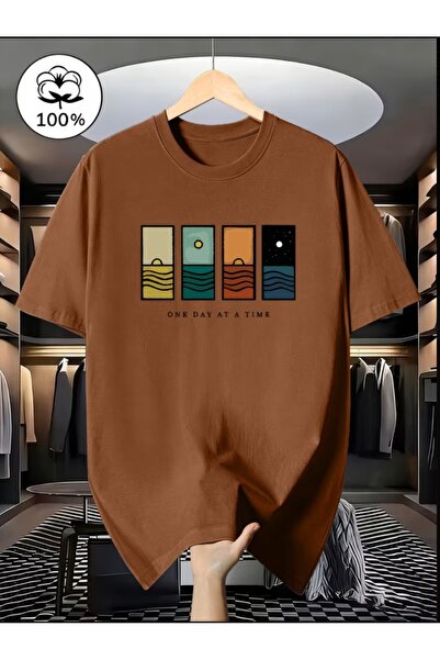 EURO CODE Men's Printed Oversize T-Shirt – One Day at a Time