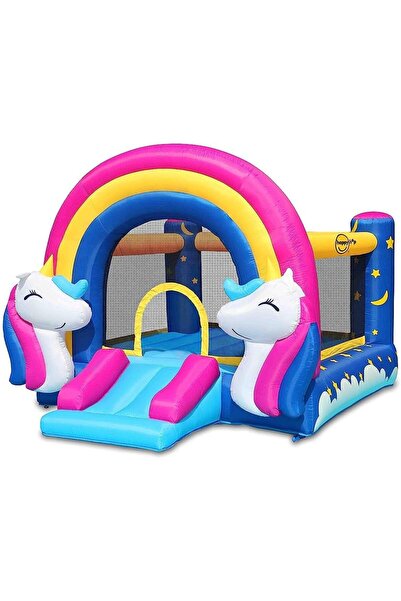 Happy Hop Fantasy Unicorn Bouncer with Slide and Electric Air Blower (335 x 2...