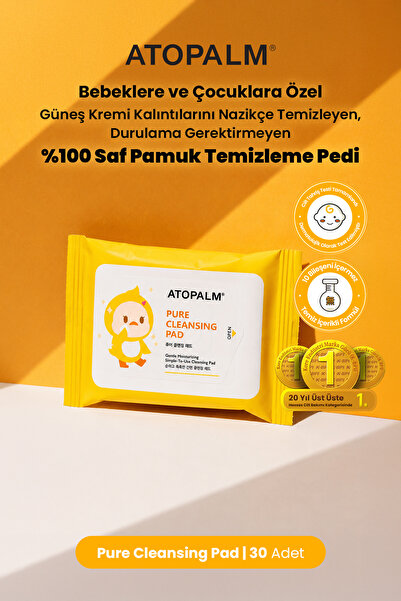 Atopalm Çocuklar İçin Durulama Gerektirmeyen Saf Pamuk Güneş Kremi Temizleme ...