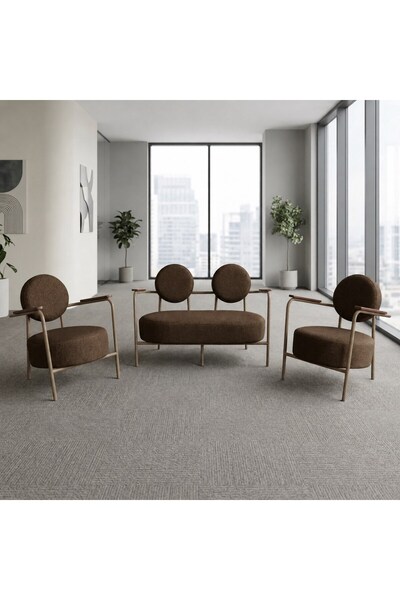 Azra Mobilya Venüs 2+1+1 Soft Kumaş Ofis & Büro İş Yeri Bekleme Koltuğu Takım...