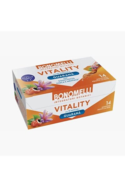 Bonomelli drinking tea with guarana, saffron, vitamin B6, thiamine, Vitality ...