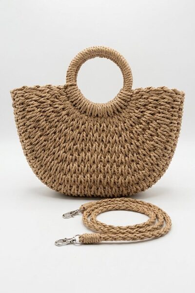 I Love Shoes Veyora Camel Wicker Women's Shoulder Bag