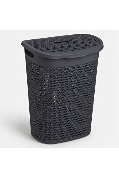 Zâna Casei Coș de rufe din plastic antracit 44x35x57cm - 60L