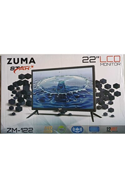 Star 19 Inc 12V Destekli free iptv Dahili Hoparlör Hd Görüntü LCD Tv Monitör - Siyah