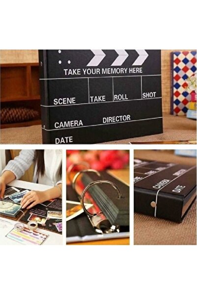 Hellomani 20-Leaf Photo Album with Clapperboard Look