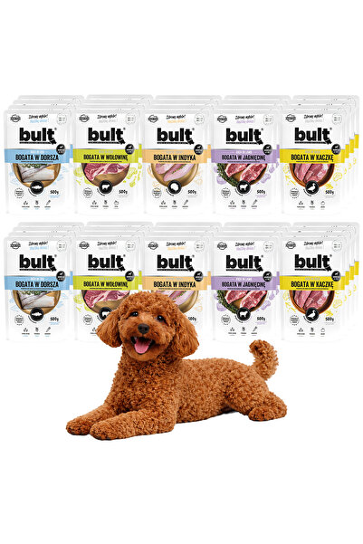 Bult Hrană umedă completă pentru câini, Arome asortate, Pungă 40x500g