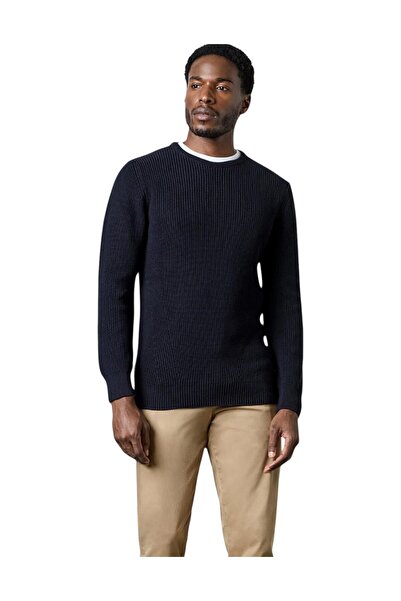 French Connection Men Cardigan Stitch Crew Jumper