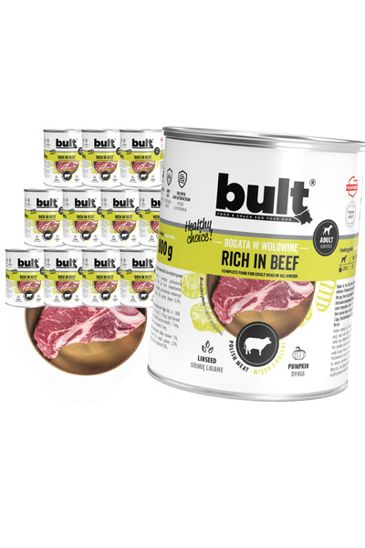 Bult Hrană umedă completă pentru câini, bogată în vită, conservă 12x800g