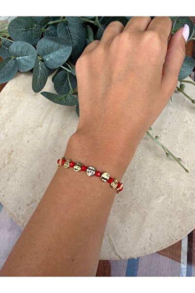 nesdesignn Ezme Sequin Red Bead Bracelet
